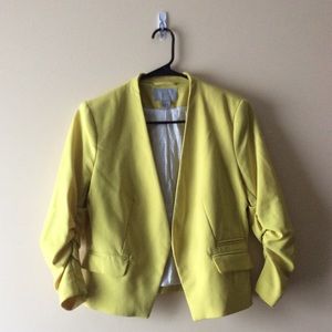 H&M Asymmetrical Blazer with Ruched Sleeves